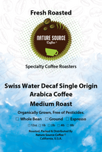 Load image into Gallery viewer, Swiss Water Decaf Coffee | Single Origin | Organic | Fresh Roasted