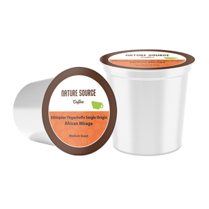 Yirgacheffe Ethiopia Single Origin | Organic |  African Mirage - Single Serve Cups Coffee | 0.35oz | Fresh Roasted