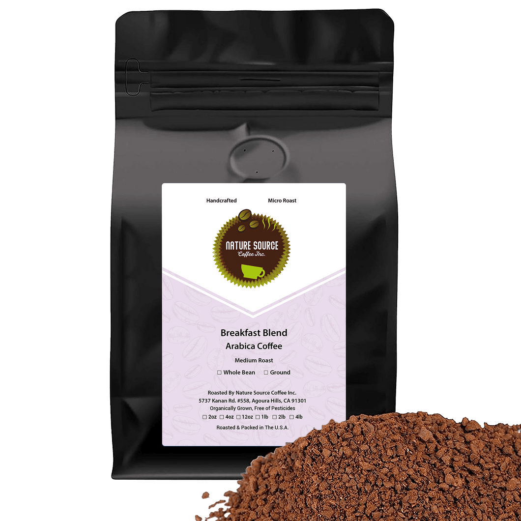 Breakfast Blend Arabica Coffee, 12oz, Medium | Specialty Roasted Coffee - Nature Source Coffee