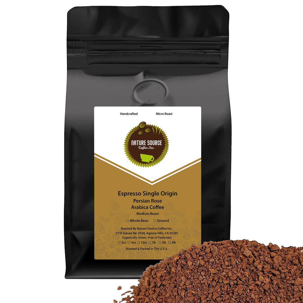 Espresso Single Origin Coffee | Dark Roast | Organic | Persian Rose | Fresh Roasted