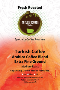 Turkish Coffee | Organic | Extra Fine Ground | Medium Roast | California Fresh Roasted