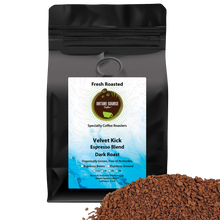 Load image into Gallery viewer, Velvet Kick Espresso Blend | Organic | Dark Roast | Fresh Roasted
