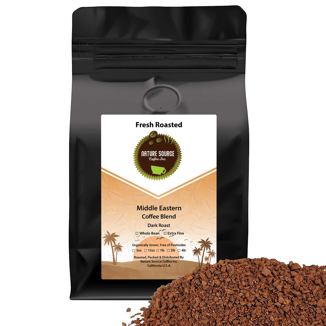 Middle Eastern Coffee Blend | Organic | Dark Roast | Whole Bean | Fresh Roasted