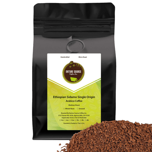Ethiopian Sidamo Single Origin Arabica Coffee, Medium | Specialty Roasted Coffee - Nature Source Coffee