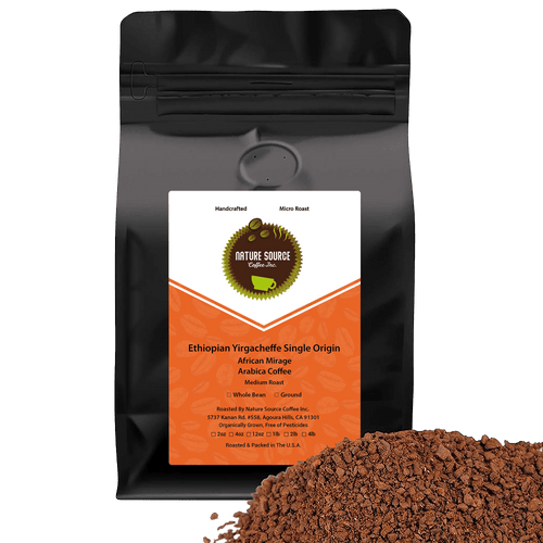 Ethiopian Yirgacheffe Single Origin Arabica Coffee , African Mirage, Medium | Specialty Roasted Coffee - Nature Source Coffee