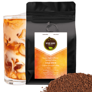 Super High Caffeine Cold Brew | Strong Robusta Coffee | Organic | Coarse Ground - Nature Source Coffee