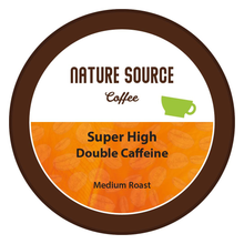 Load image into Gallery viewer, Super High Caffeine, Double Caffeine - Single Serve Cups, 0.35oz, Medium Roast-Nature Source Coffee -Arabica-Robusta Coffee,Blend,Caffeine,Coffee,Compatible Single Serve Cups,Double Caffeine,Free of Artificial Flavors,Free of Pesticides,Fresh Roasted Daily,Ground,High Caffeine,Medium Roast,Naturally Caffeinated,Organic,Roasted &amp; Packed in The U.S.A.,Single Serve Cups,Slightly Sweet

